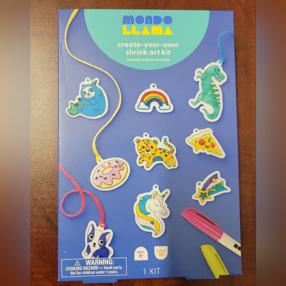 Mondo Llama Create-Your-Own Shrink Art Kit NIB
